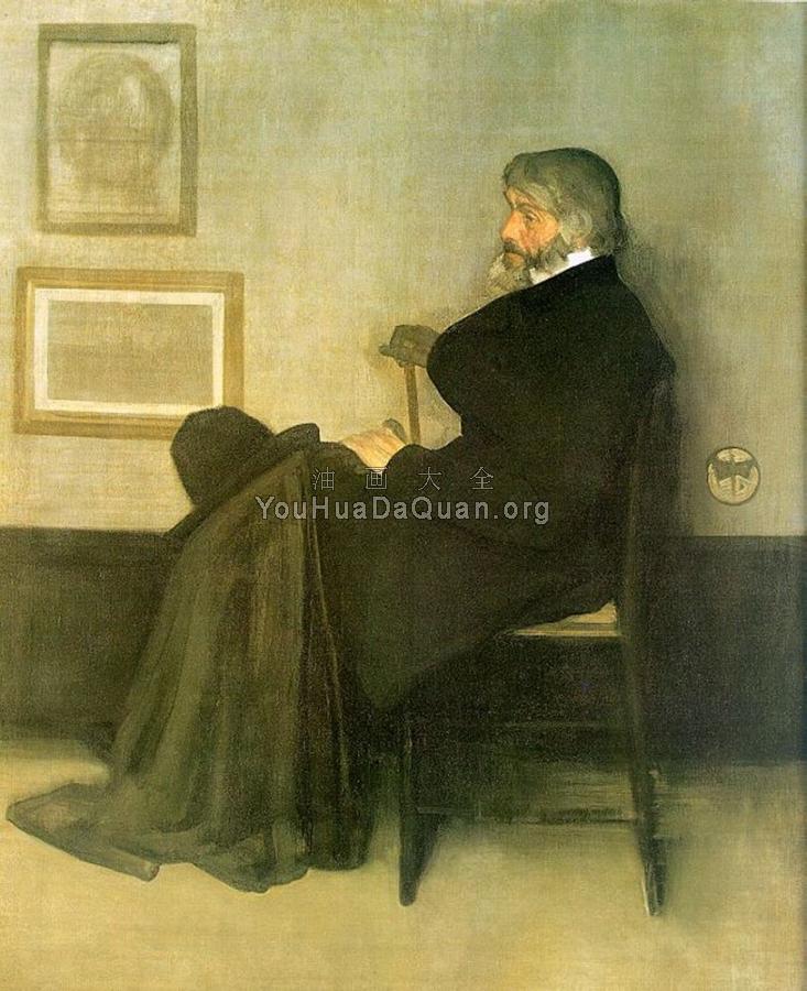 Portrait of Thomas Carlyle - 詹姆斯·阿伯特·麦克尼尔·惠斯勒
